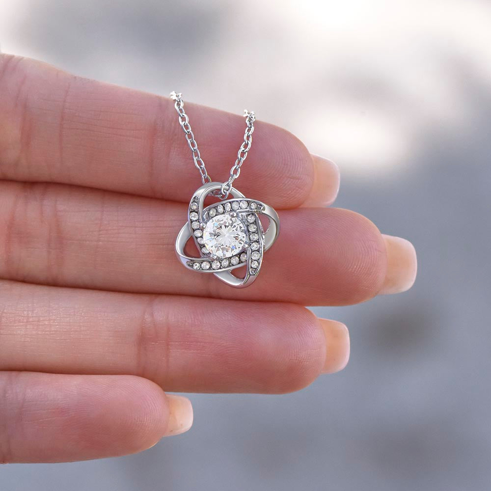 To My Wife - My Queen Forever Love Knot Necklace - Gift From Grumpy Husband